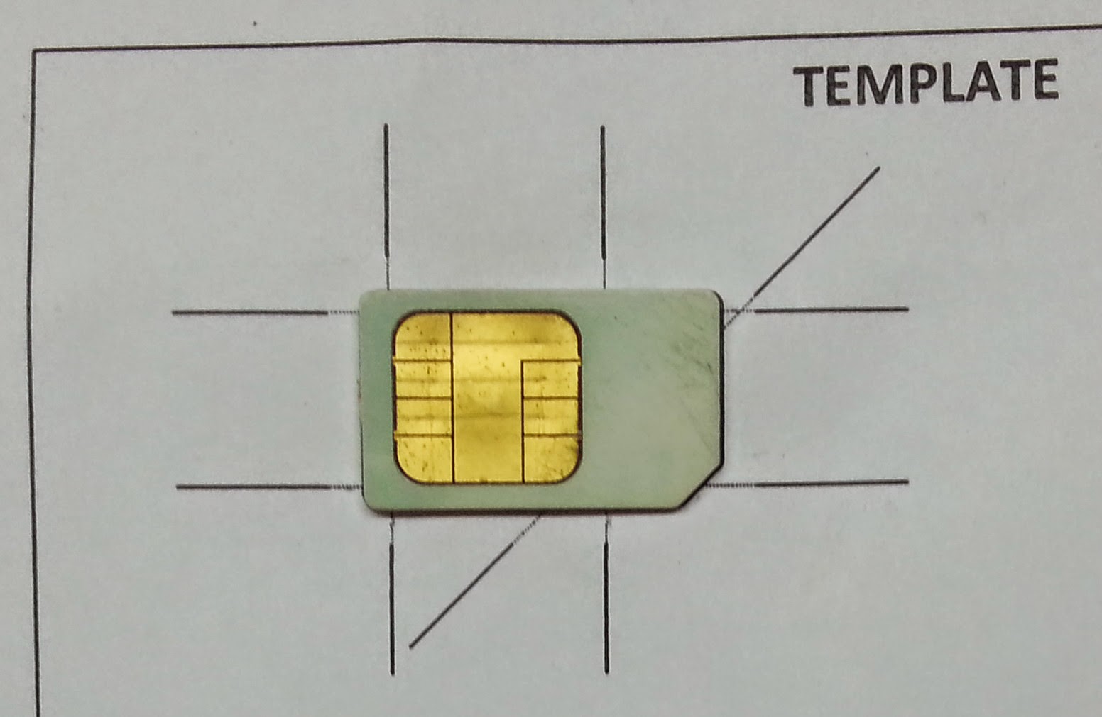 Micro SIM Nano SIM обрезка шаблон
