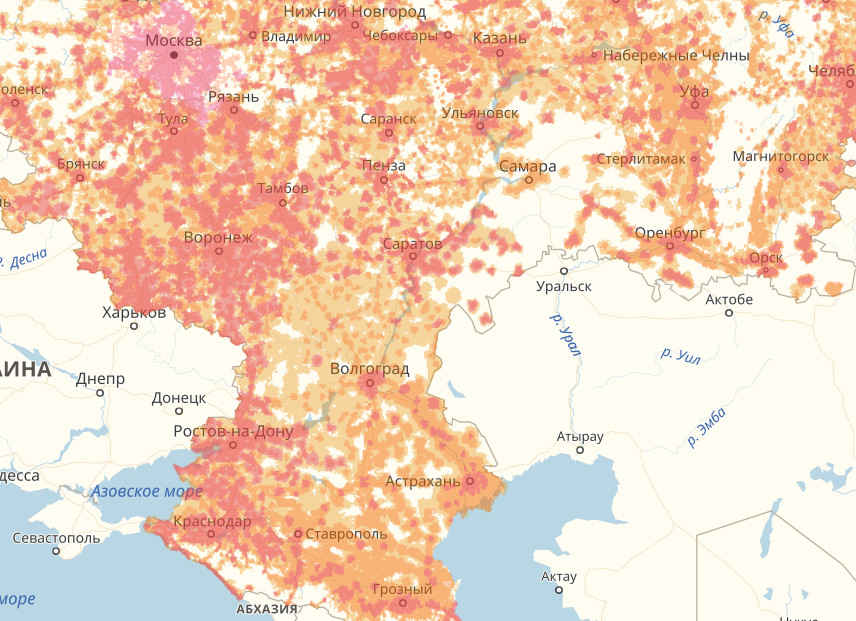 Карта покрытия мтс 4g