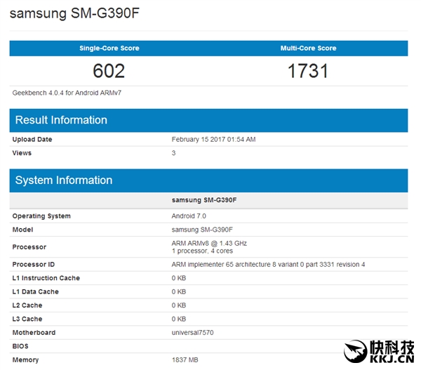 Samsung Galaxy Xcover 4 с процессором Exynos 7570 протестирован в бенчмарках – фото 2