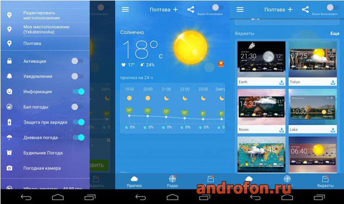 Лучшая программа погоды для андроид