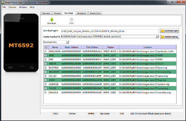 Утилита SP Flash Tool.