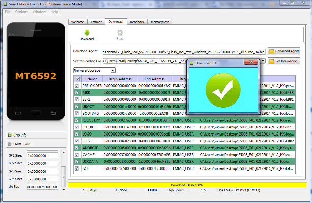 Успешная прошивка телефона на медиатек. 