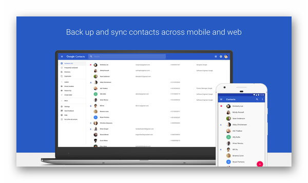 Контакты Google на Android и Windows