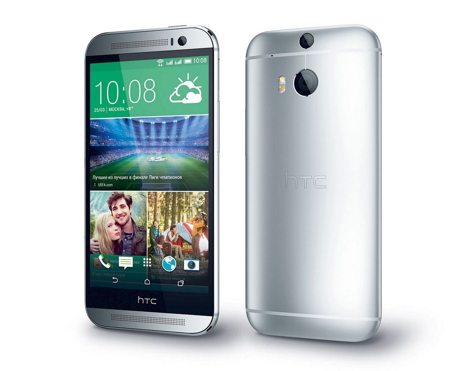 HTC One (M8) Dual Sim Silver-экран и задняя панель 