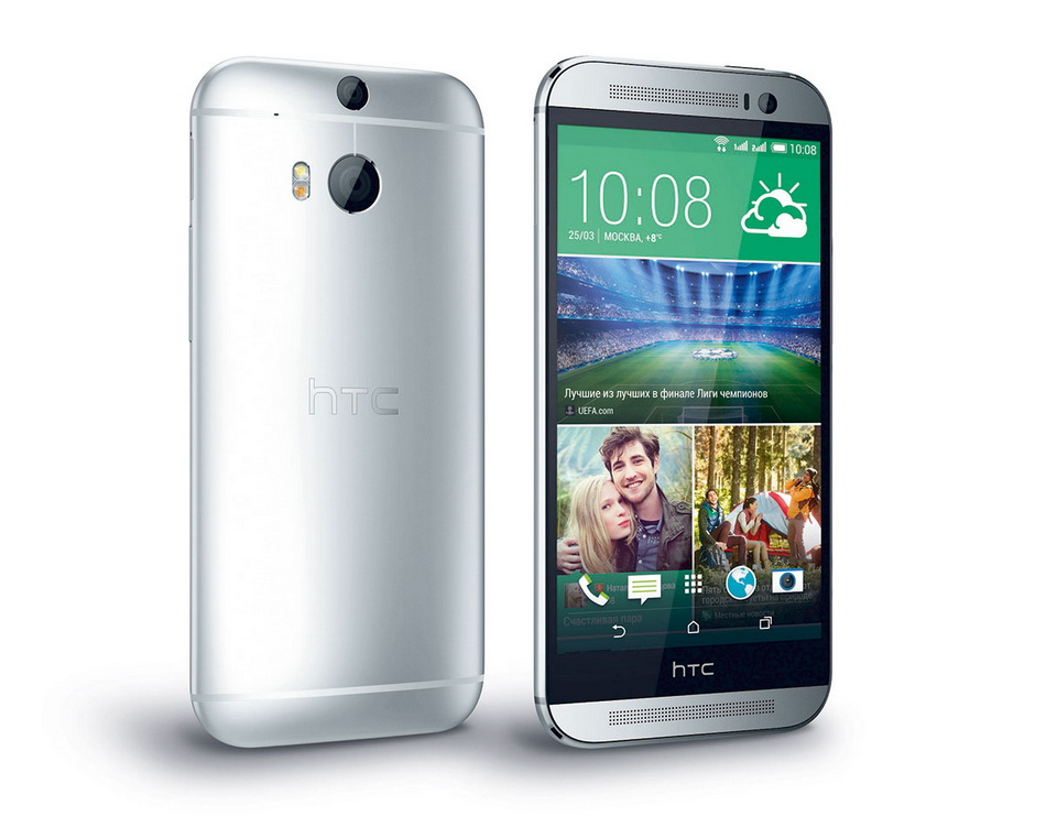 HTC One (M8) Dual Sim Silver-экран и задняя панель