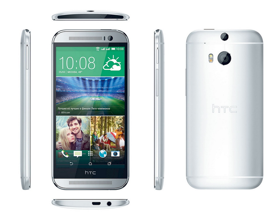 HTC One (M8) Dual Sim Silver-все ракурсы