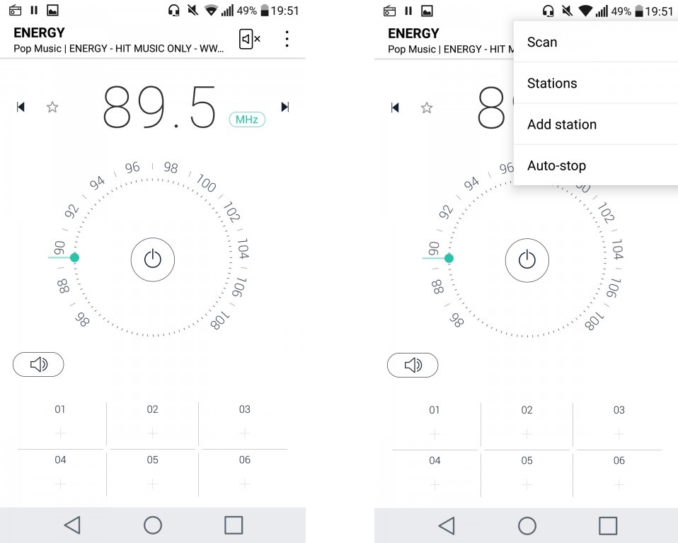 LG G5-FM radio скриншот