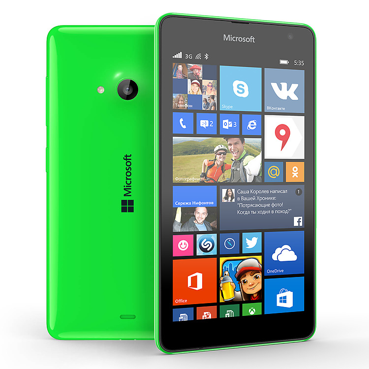 Nokia Lumia 535 Green-Два ракурса