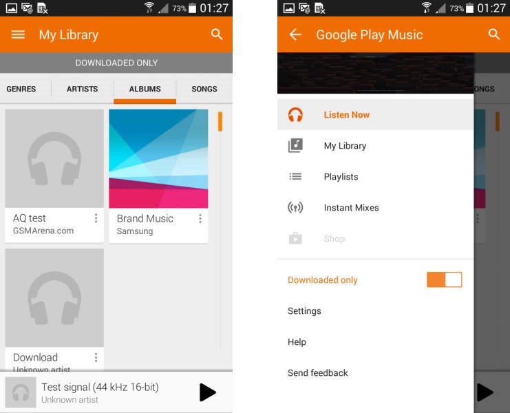 Samsung Galaxy Grand Prime Duos - Google Play Music - скриншот