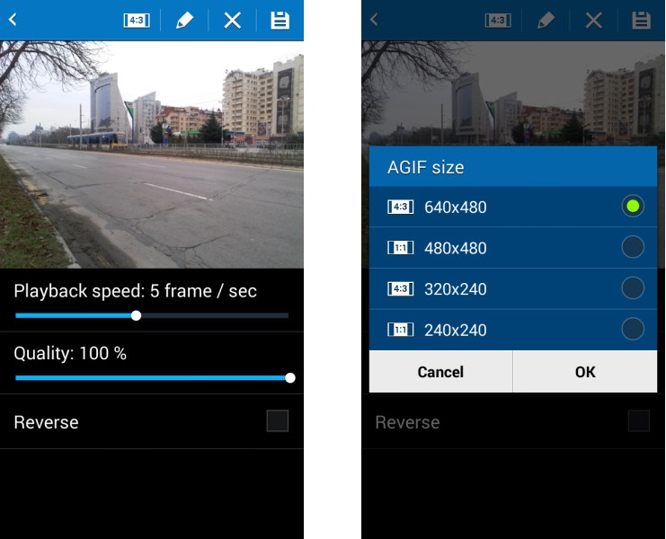 Samsung Galaxy Grand Prime Duos - создание GIF - скриншот
