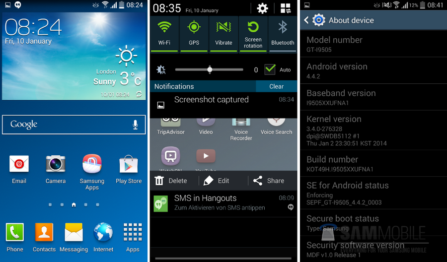 Samsung Galaxy J1 - touchwiz - 1 скриншот