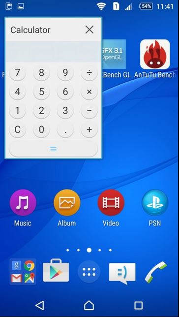 Sony Xperia M5 - Скриншот Калькулятор