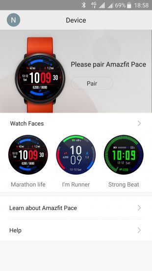 Xiaomi Amazfit Pace: работа с приложениями