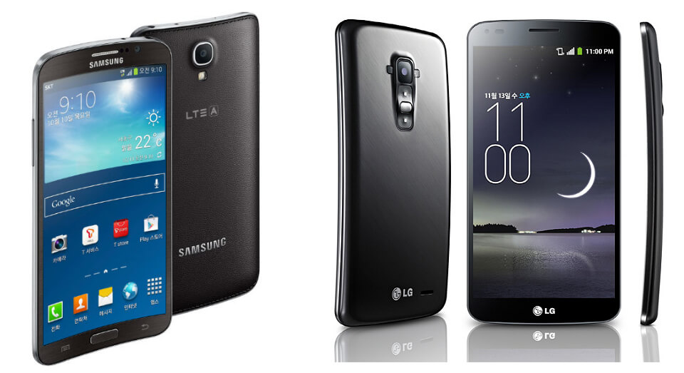 LG G Flex и Samsung Galaxy Round