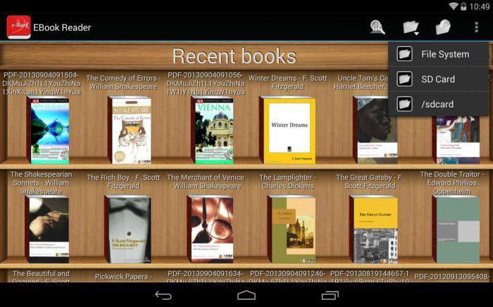 какой формат книг поддерживает андроид планшет