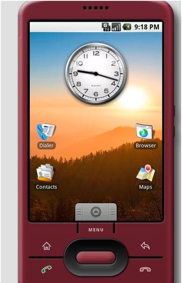 5. Рабочий стол ОС Android 1.5 в эмуляторе
