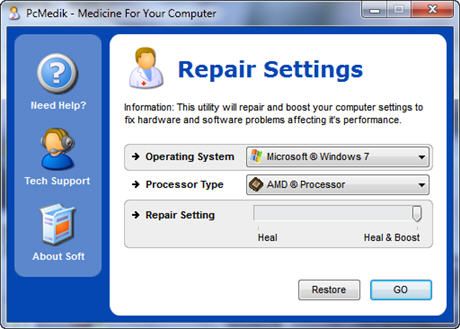 Утилита PCMedic для увеличения быстродействия компьютера
