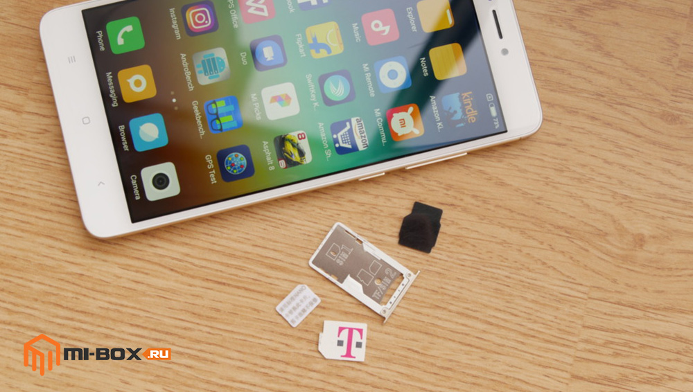 Обзор Xiaomi Redmi Note 4x - слот для сим-карт и карты памяти
