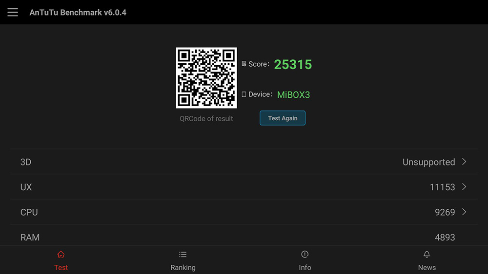 Обзор Xiaomi Mi Box 3 - результаты теста АнТуТу