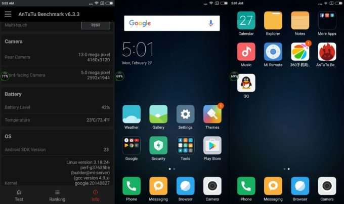 скриншоты дисплея Xiaomi Redmi Note 4X