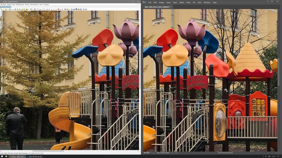 программы для просмотра фотографий неточно отображают цвета на фотографиях с Apple iPhone 7 Plus