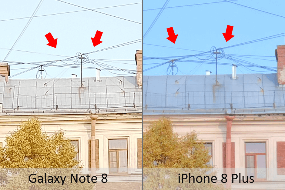 утрирование мелких деталей в камере Samsung Galaxy Note 8