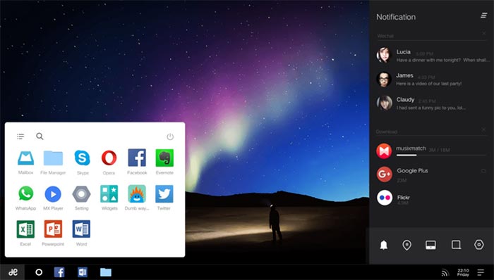 Рабочий стол Remix OS