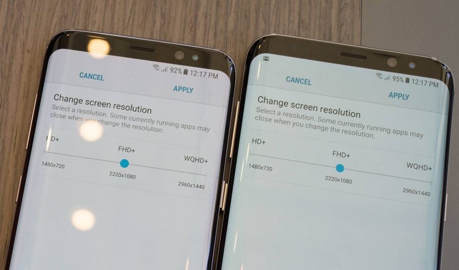 Изменение разрешения экрана Galaxy S8 и S8+ на примере английской версии