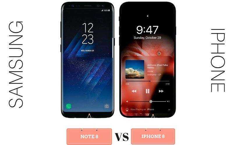 Что лучше, Apple iPhone X или Samsung Galaxy Note 8?