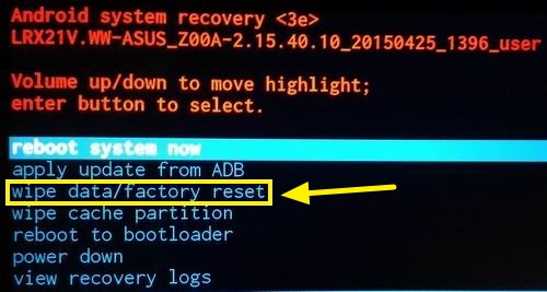 remove lock screen using factory reset