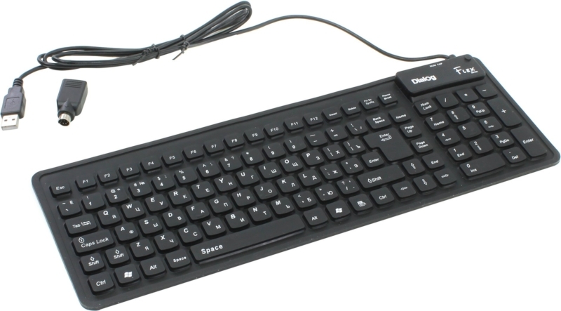Dialog KFX-03U Black USB – лучшая гибкая клавиатура usb