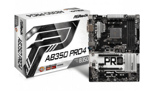 Игровая материнская плата ASRock Pro4 AB350 для процессоров AMD Ryzen