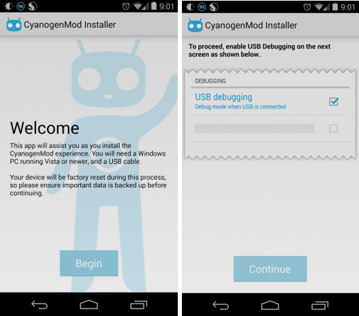 Приложение CyanogenMod Installer
