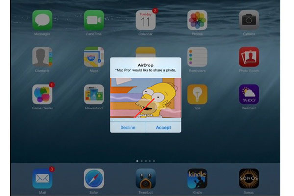 AirDrop на iPad