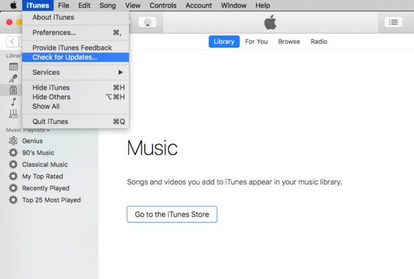 Обновление iTunes