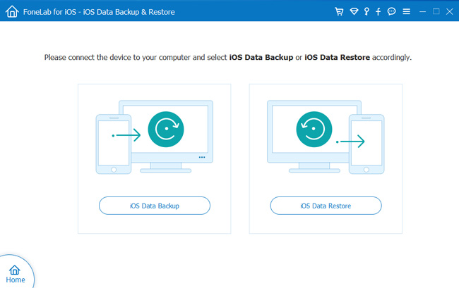 Выберите iOS Data Backup