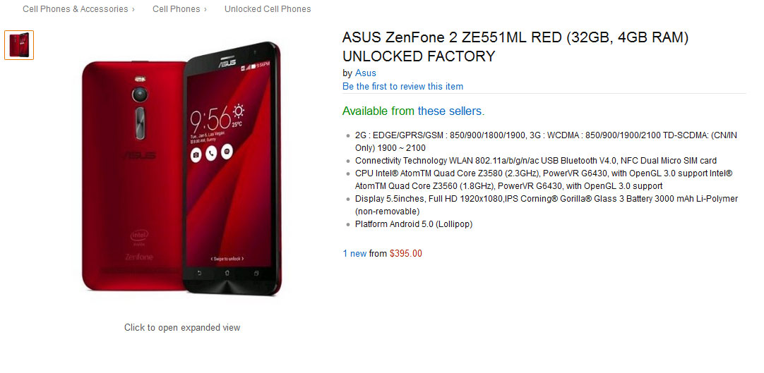 Ошибка при включении телефона asus zenfone 2